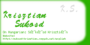 krisztian sukosd business card